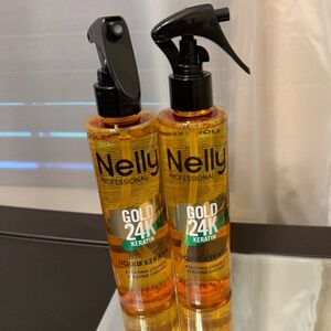 Nelly Professional Gold 24k liquid keratin (2) for strong shiny hair NEW